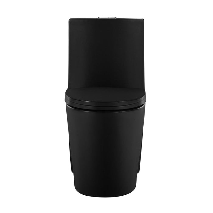 Swiss Madison St. Tropez One-Piece Elongated Toilet Vortex Dual-Flush in Matte Black 1.1/1.6 gpf | SM-1T254MB