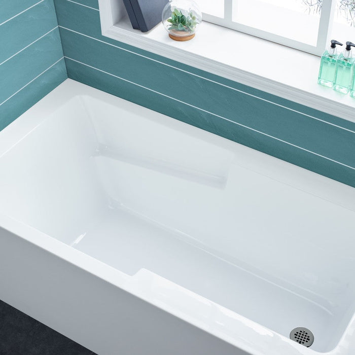 Swiss Madison Voltaire 60" x 32" Left-Hand Drain Alcove Bathtub with Apron and Armrest | SM-AB543