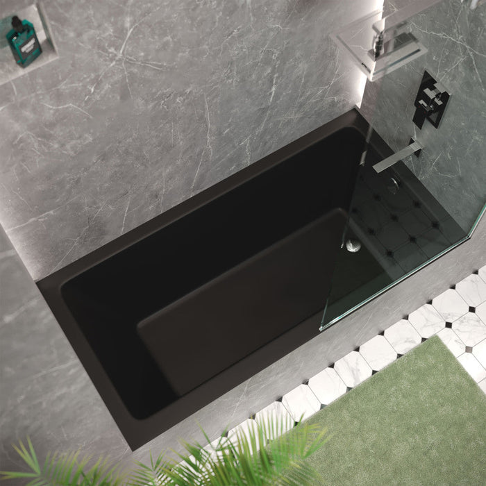 Swiss Madison Voltaire 60" x 30" Right-Hand Drain Alcove Bathtub in Matte Black | SM-DB560MB