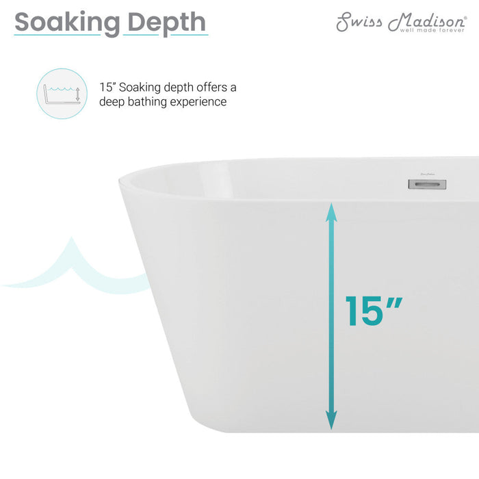 Swiss Madison Claire 60" Freestanding Bathtub | SM-FB590