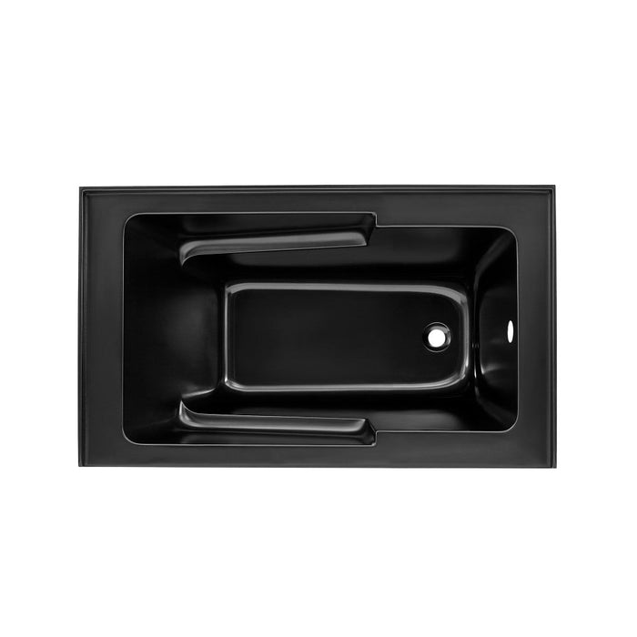 Swiss Madison Voltaire 54" x 30" Right-Hand Drain Alcove Bathtub with Apron in Matte Black | SM-AB550MB