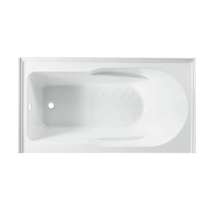 Swiss Madison Concorde 60" x 32" Acrylic Glossy White, Alcove, Integral, Left-Hand Drain, Apron Bathtub | SM-AB561