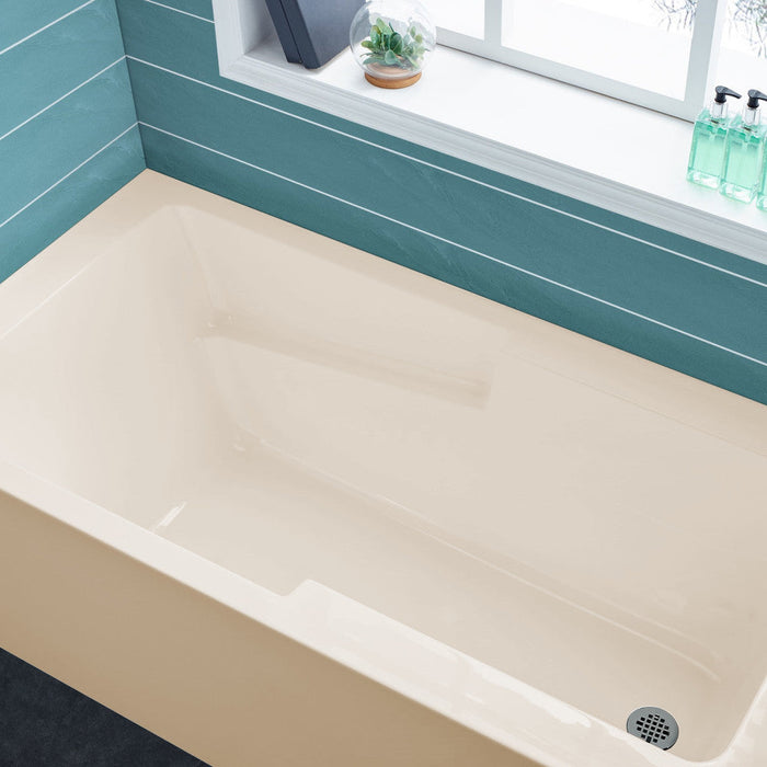 Swiss Madison Voltaire 60" x 30" Right-Hand Drain Alcove Bathtub with Apron in Bisque | SM-AB540BQ