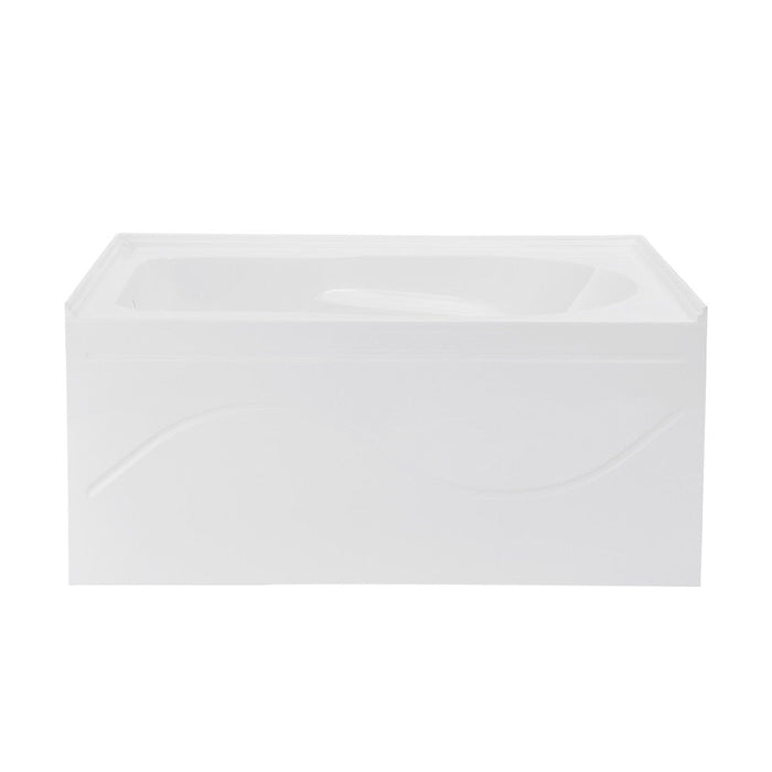 Swiss Madison Ivy 54'' x 30" Bathtub with Apron Left Hand Drain in White | SM-AB520