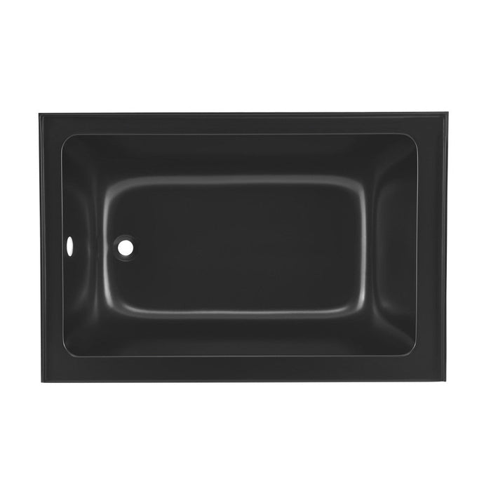 Swiss Madison Voltaire 48" x 32" Left-Hand Drain Alcove Bathtub with Apron in Matte Black | SM-AB552MB