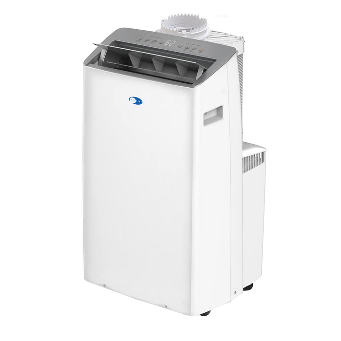 Whynter 12,000 BTU (10,000 BTU SACC) NEX Inverter Dual Hose Cooling Portable Air Conditioner, Dehumidifier, and Fan with Smart Wi-Fi, Up to 500 sq ft in White | ARC-1030WN