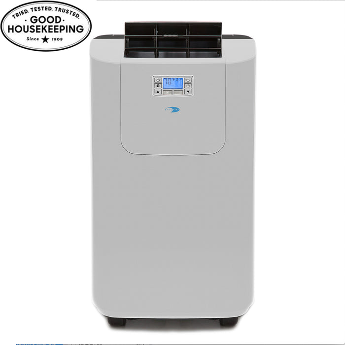 Whynter 12,000 BTU (7,000 BTU SACC) Elite Dual Hose Portable Air Conditioner, Dehumidifier, and Fan with Activated Carbon Filter and Storage bag, up to 400 sq ft in Grey | ARC-122DS