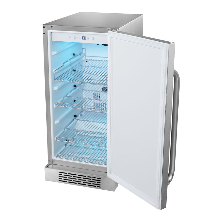 Whynter 15" Built-In Energy Star 3.0 cu. ft. Indoor/Outdoor Beverage Refrigerator Cooler Weather Proof in Stainless Steel | BOR-326FS