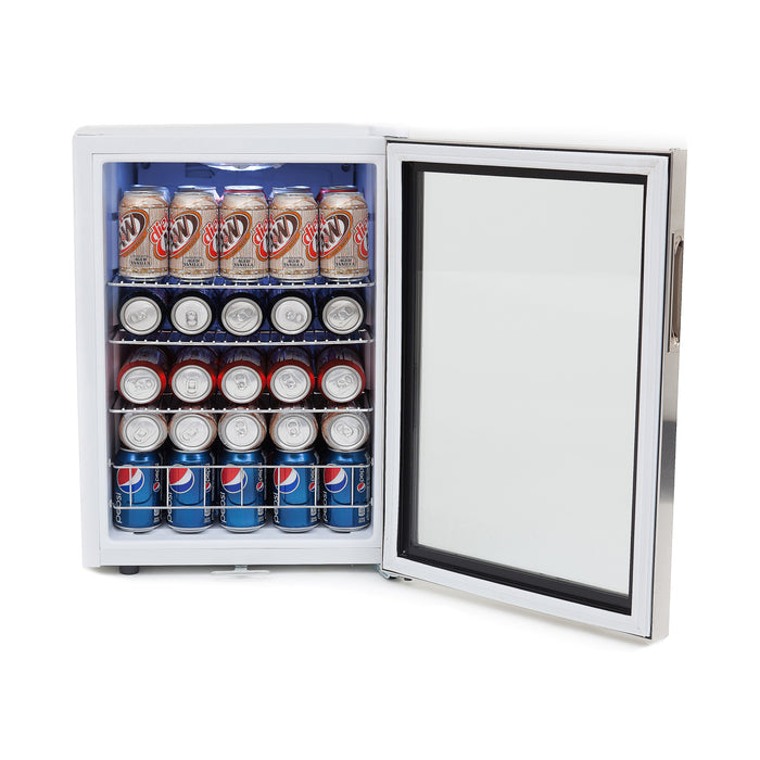 Whynter 90 Can Freestanding Beverage Refrigerator cooler With Lock Stainless Steel | BR-091WS