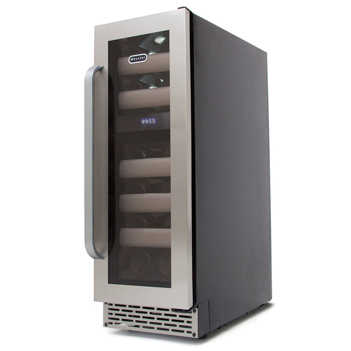 Whynter Elite 17 Bottle Seamless Stainless Steel Door Dual Zone Built-in Wine Refrigerator | BWR-171DS