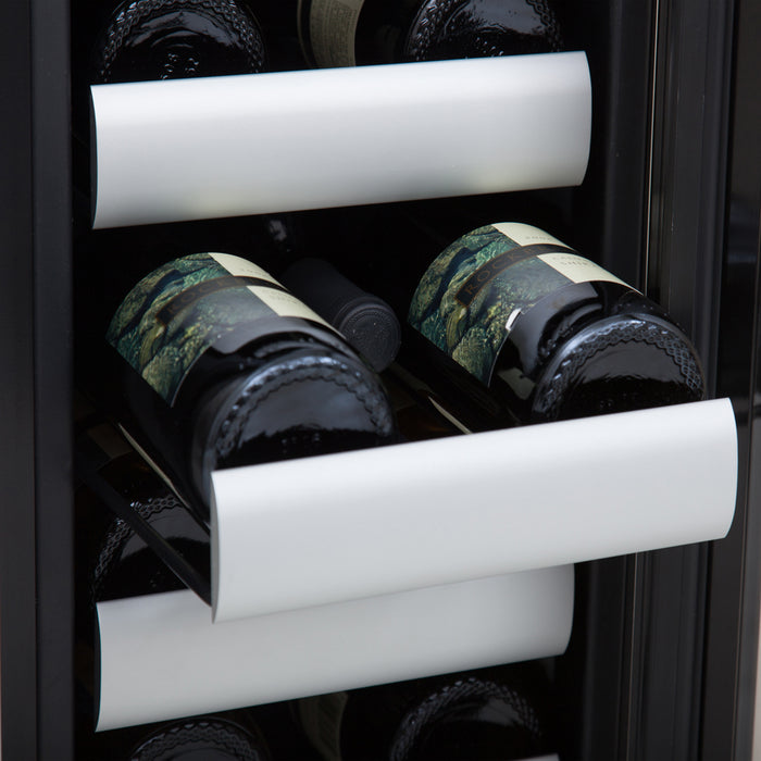 Whynter Elite 17 Bottle Seamless Stainless Steel Door Dual Zone Built-in Wine Refrigerator | BWR-171DS