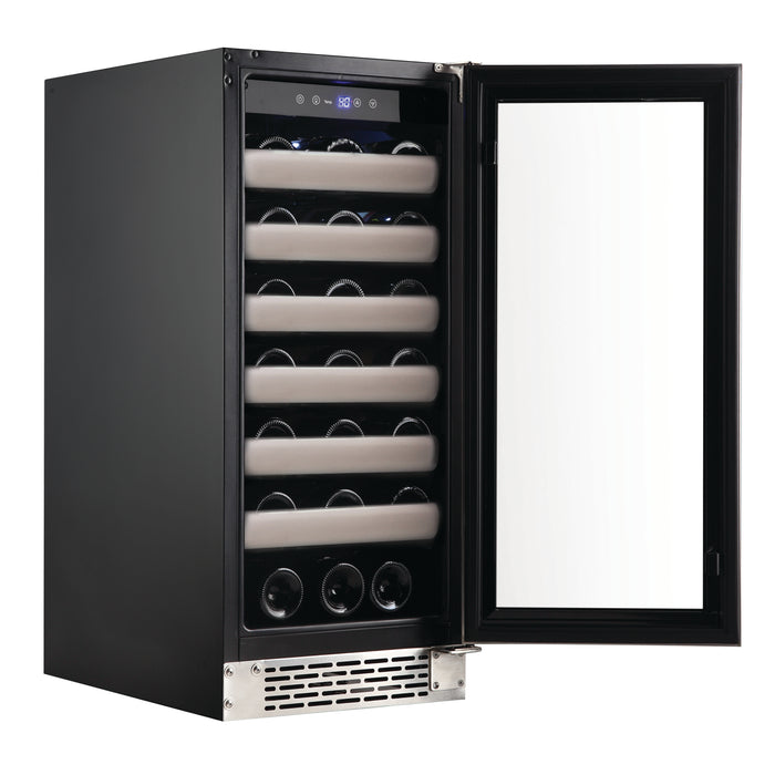 Whynter Elite 33 Bottle Seamless Stainless Steel Door Single Zone Built-in Wine Refrigerator | BWR-331SL