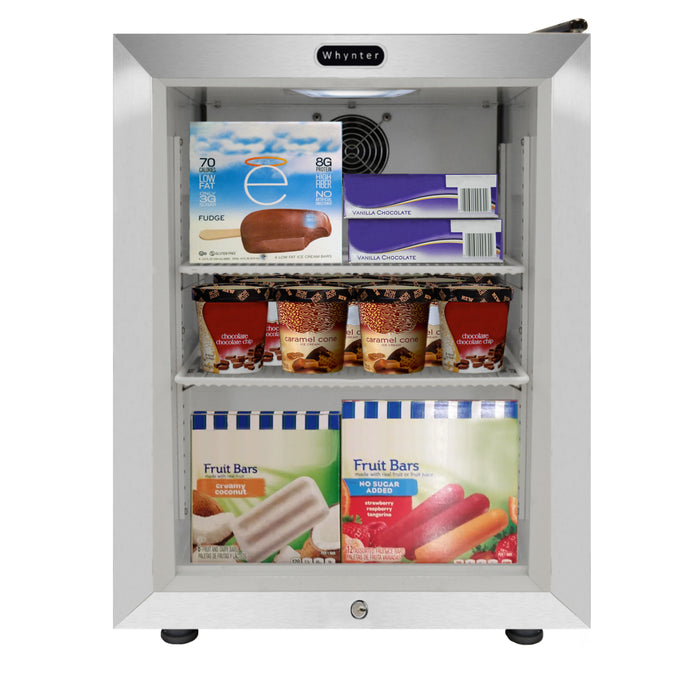 Whynter Countertop Reach-In 1.8 cu ft Display Glass Door Freezer | CDF-177SB