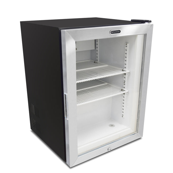 Whynter Countertop Reach-In 1.8 cu ft Display Glass Door Freezer | CDF-177SB