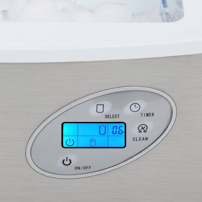 Whynter Portable Ice Maker with 49lb Capacity Stainless Steel with Water Connection | IMC-491DC