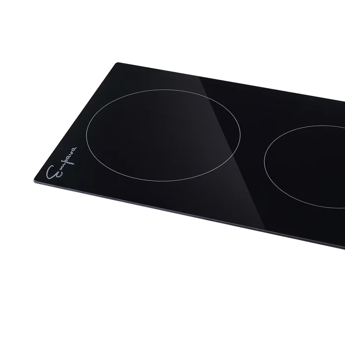 Empava 12 in. Built-in Electric Radiant Cooktop with 2 Elements in Black | EMPV-12REC10