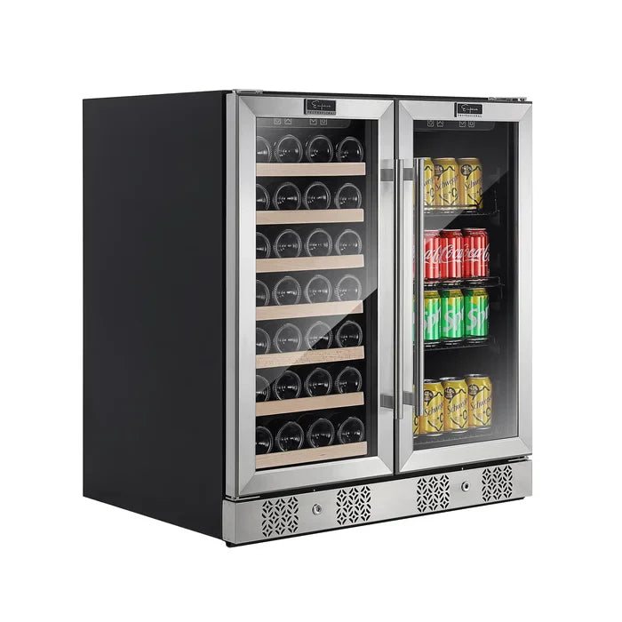 Empava 24 in. 33 Bottle and 96 Can Dual Zone Wine Cooler & Beverage Fridge | EMPV-BR04D