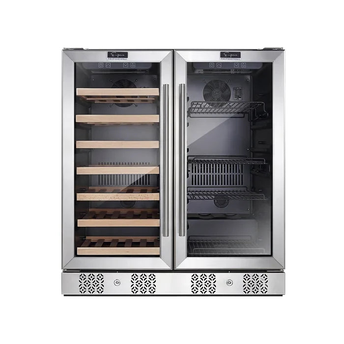 Empava 24 in. 33 Bottle and 96 Can Dual Zone Wine Cooler & Beverage Fridge | EMPV-BR04D