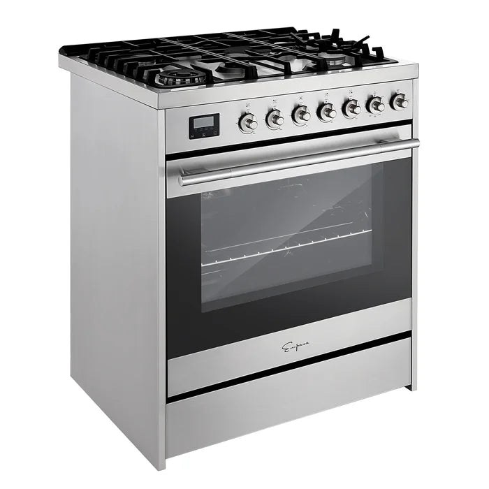 Empava 30 in. Freestanding Range Gas Cooktop And Oven 5.0-cu.ft with 5 Burners | EMPV-30GR06