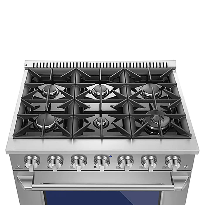 Empava 36 in. Pro-Style Slide-In Single Oven Gas Range 5.2-cu.ft with 6 Burners | EMPV-36GR08