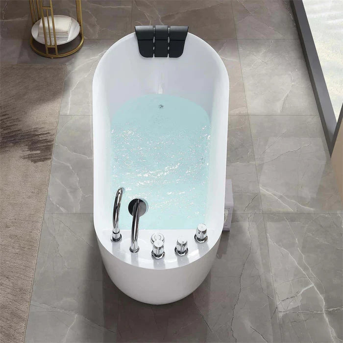 Empava 59 in. Hydrotherapy Freestanding Whirlpool Bathtub | EMPV-59AIS04