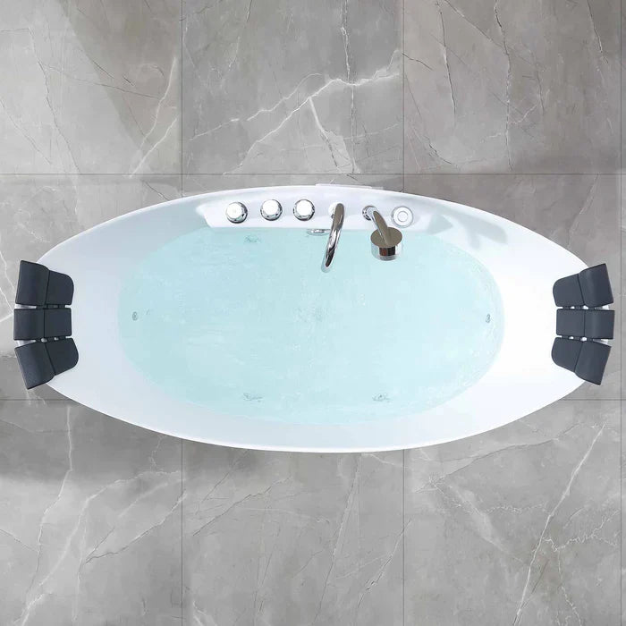 Empava 59 in. Freestanding Whirlpool Bathtub | EMPV-59AIS11