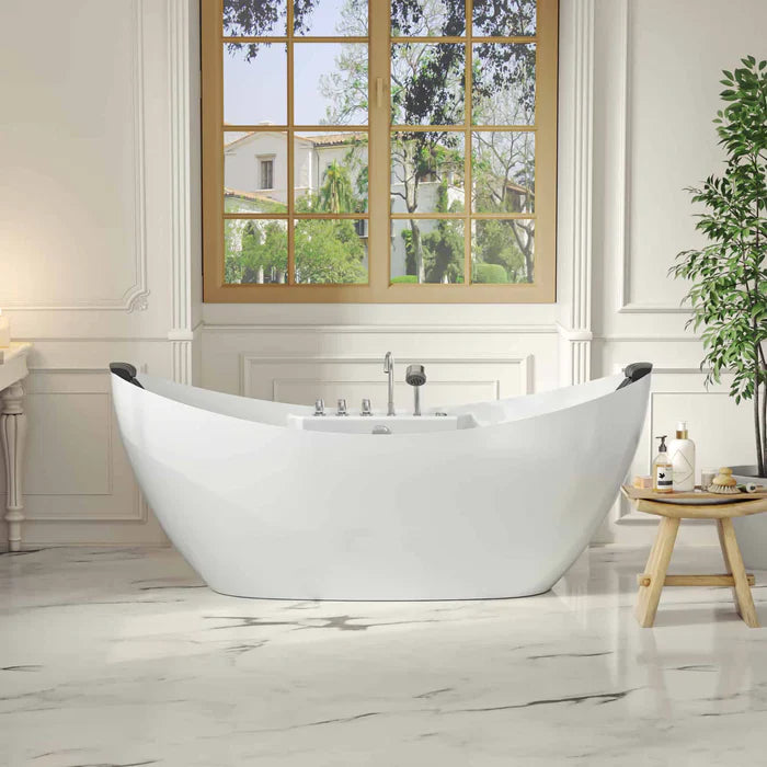 Empava 59 in. Freestanding Whirlpool Bathtub | EMPV-59AIS11