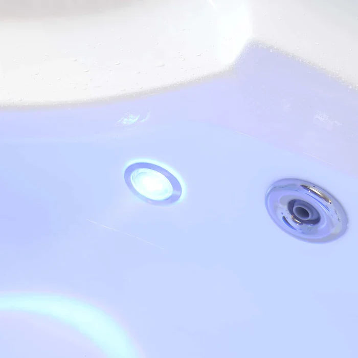 Empava 59 in. Hydrotherapy Corner Whirlpool Bathtub with LED Lights | EMPV-59JT319LED