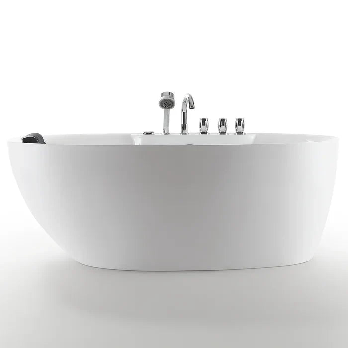 Empava 67 in. Freestanding Boat Shoe Whirlpool Bathtub | EMPV-67AIS13