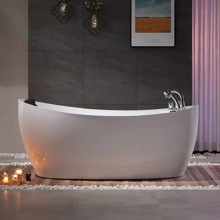 Empava 67 in. Freestanding Whirlpool 2 Person Bathtub | EMPV-67AIS02