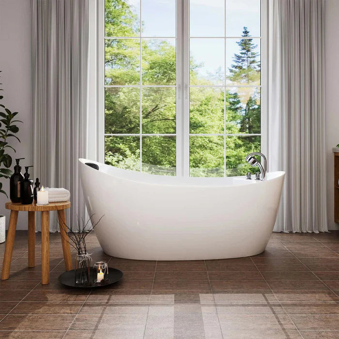 Empava 67 in. Freestanding Whirlpool 2 Person Bathtub | EMPV-67AIS02