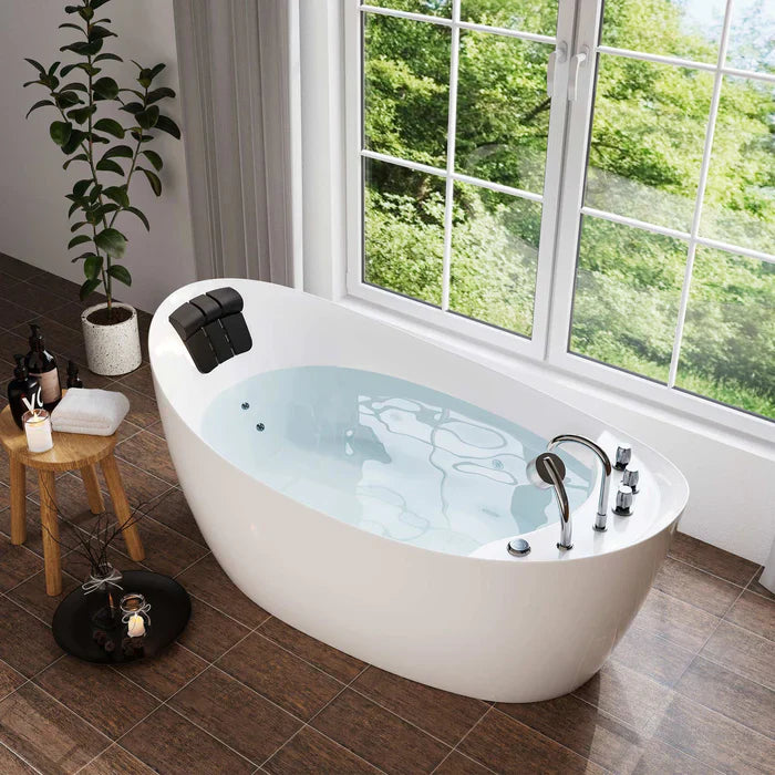 Empava 67 in. Freestanding Whirlpool 2 Person Bathtub | EMPV-67AIS02