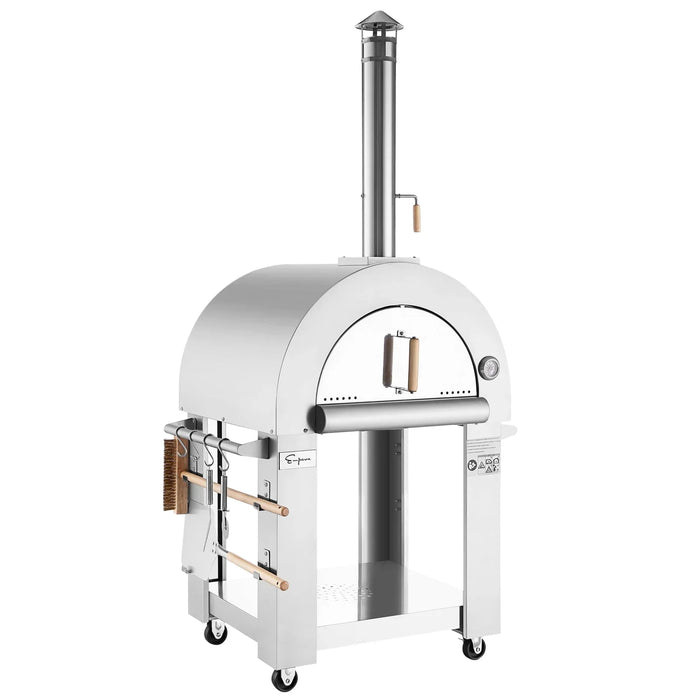 Empava Outdoor Wood Fired Pizza Oven in Stainless Steel | EMPV-PG01