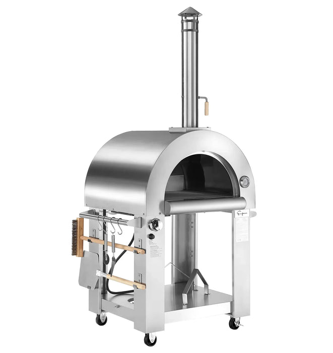 Empava Outdoor Wood Fired Pizza Oven in Stainless Steel | EMPV-PG01