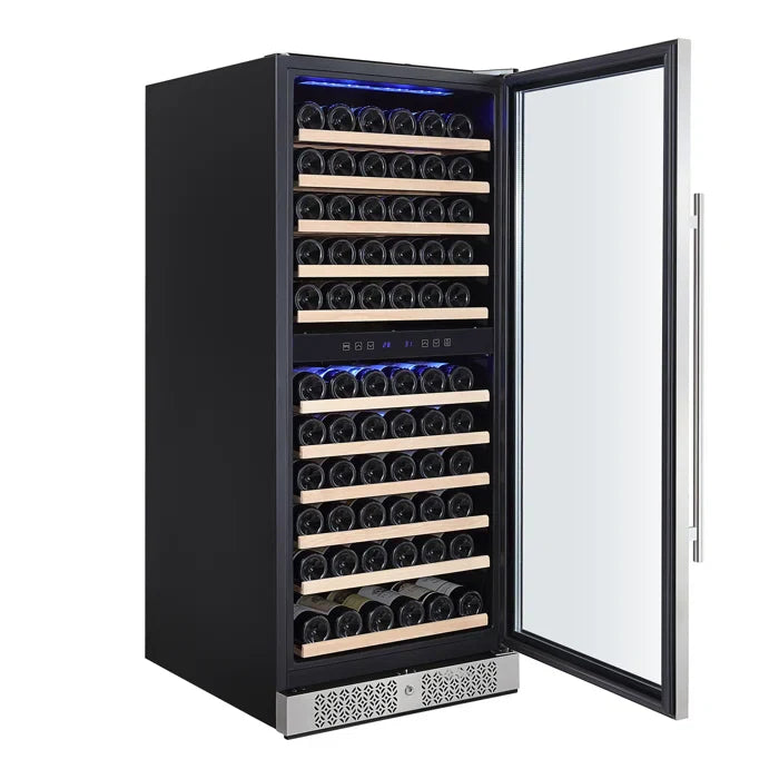 Empava 24 in. 116 Bottle Wine Refrigerator 55" Tall Dual Zone Wine Fridge | EMPV-WC06D