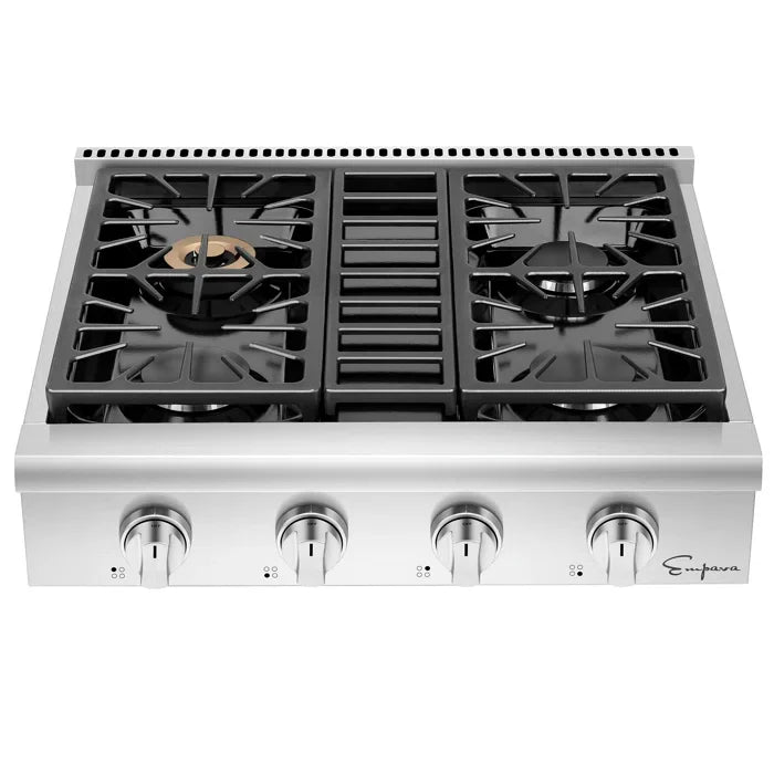 Empava 30 in. Pro-style Built-in Slide-in Gas Cooktop with 4 Burners | EMPV-30GC30