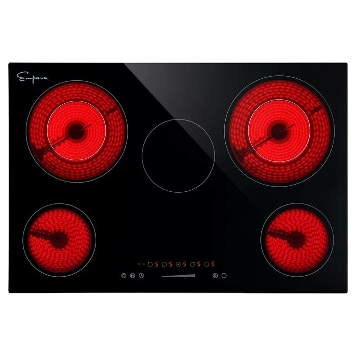 Empava 30 in. Built-in Electric Radiant Cooktop with 5 Elements in Black | EMPV-30REC13