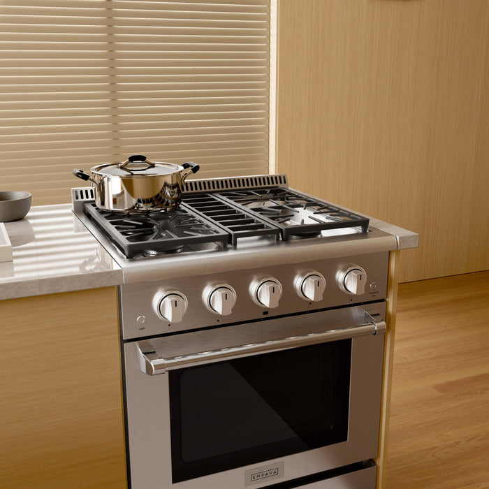 Empava 30 in. Freestanding Range Gas Cooktop And Oven 4.2-cu.ft with 4 Burners | EMPV-30GR03