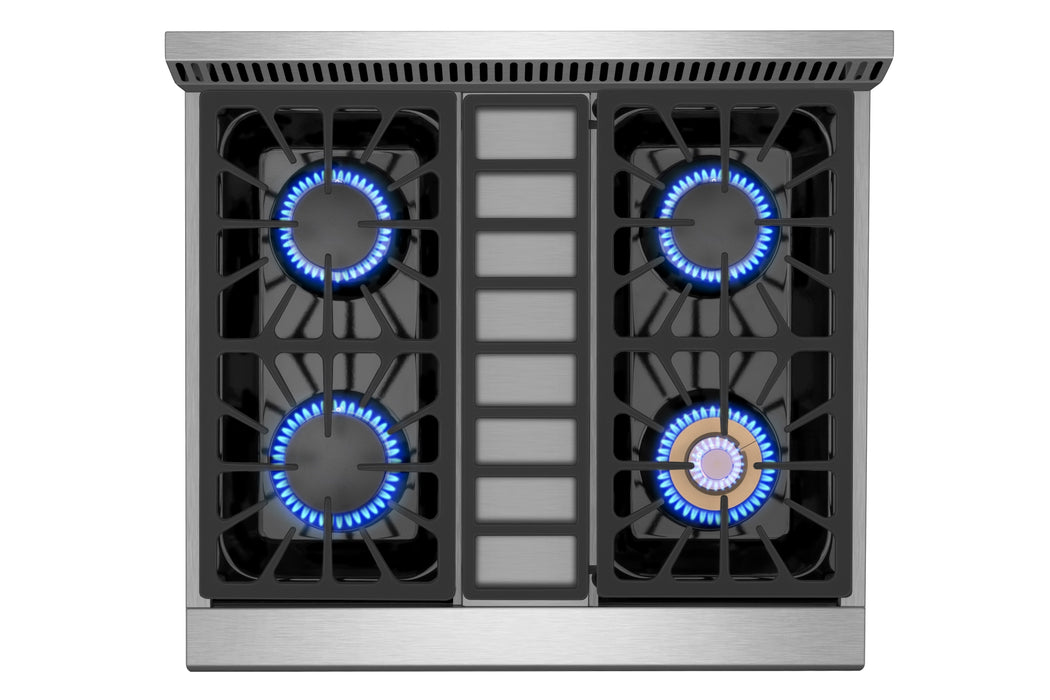 Empava 30 in. Freestanding Range Gas Cooktop And Oven 4.2-cu.ft with 4 Burners | EMPV-30GR03