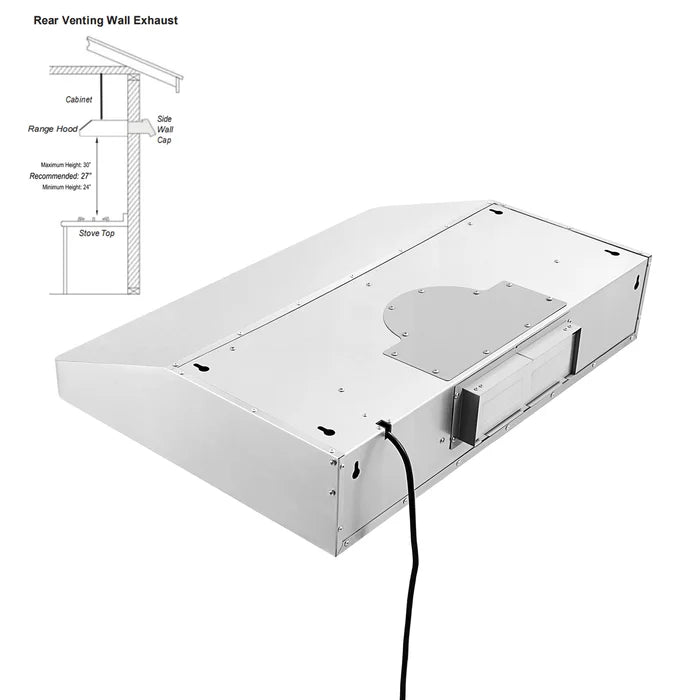 Empava 36 in. 500 CFM Ultra Slim Ducted Under Cabinet Range Hood | EMPV-36RH14