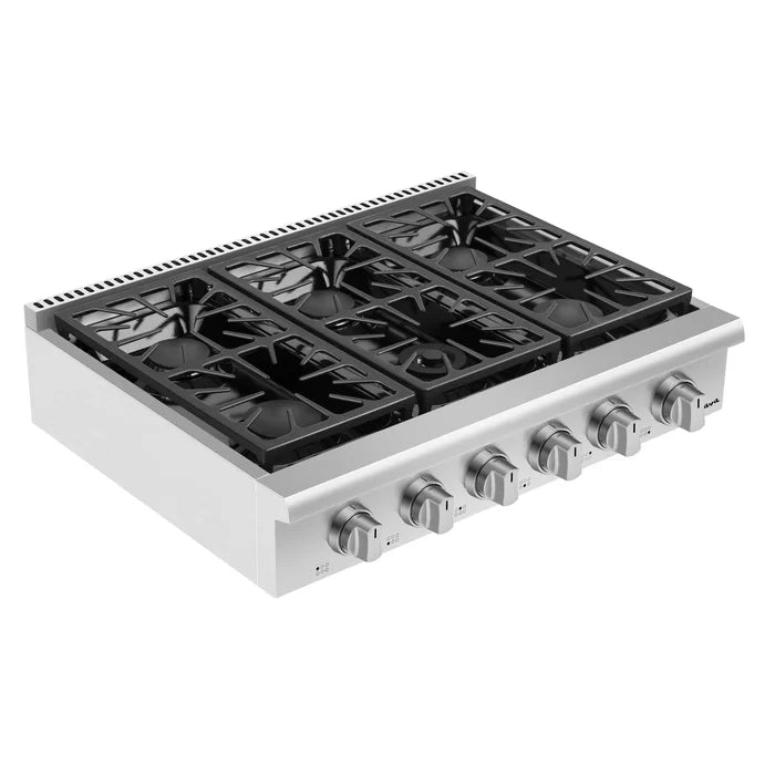 Empava 36 in. Pro-style Built-in Slide-in Gas Cooktops with 6 Burners | EMPV-36GC31