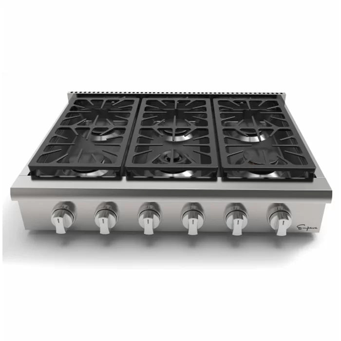 Empava 36 in. Pro-style Built-in Slide-in Gas Cooktops with 6 Burners | EMPV-36GC31