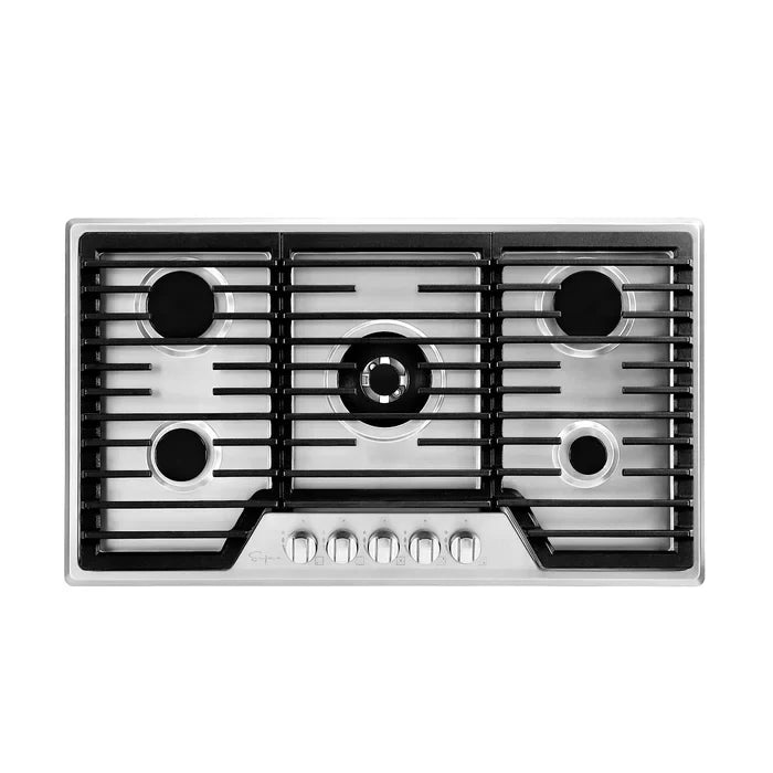 Empava 36 in. Built-in Stainless Steel Gas Stove Cooktop with 5 Burners | EMPV-36GC36