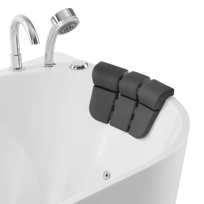 Empava 59 in. Hydromassage Freestanding Whirlpool Alcove Bathtub | EMPV-59AIS06