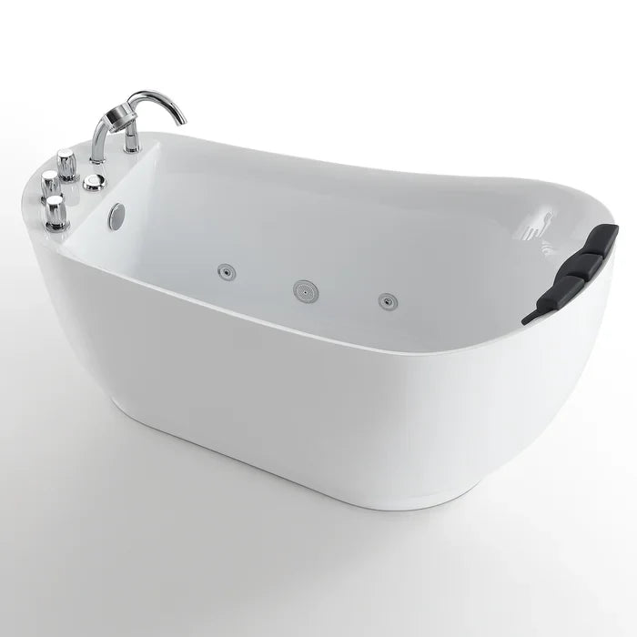 Empava 59 in. Hydrotherapy Freestanding Whirlpool Bathtub | EMPV-59AIS04