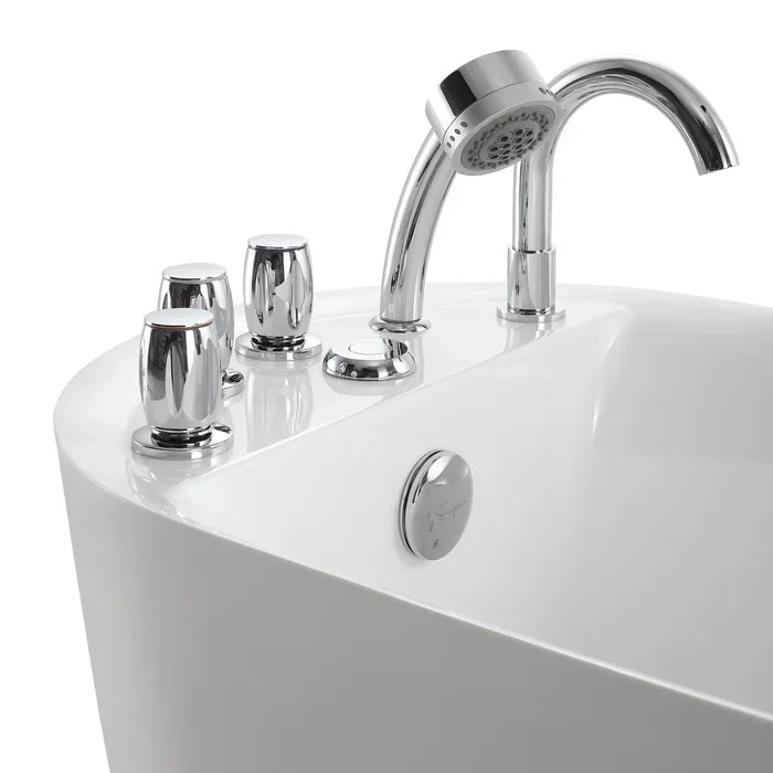 Empava 59 in. Hydrotherapy Freestanding Whirlpool Bathtub | EMPV-59AIS04