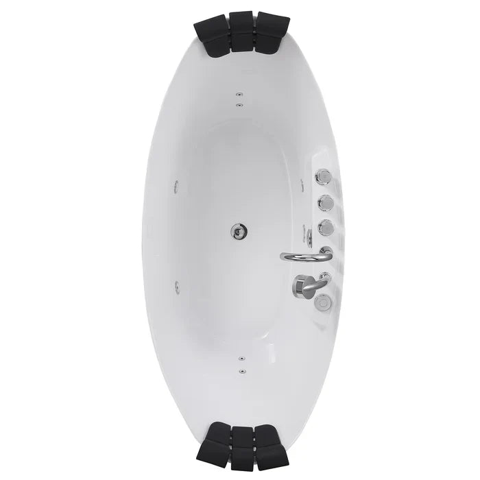 Empava 59 in. Freestanding Whirlpool Bathtub | EMPV-59AIS11