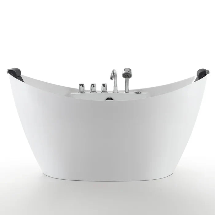 Empava 59 in. Freestanding Whirlpool Bathtub | EMPV-59AIS11