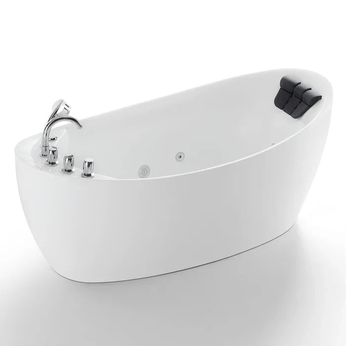 Empava 67 in. Freestanding Whirlpool 2 Person Bathtub | EMPV-67AIS02