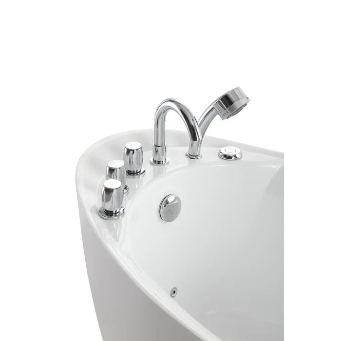 Empava 67 in. Freestanding Whirlpool 2 Person Bathtub | EMPV-67AIS02